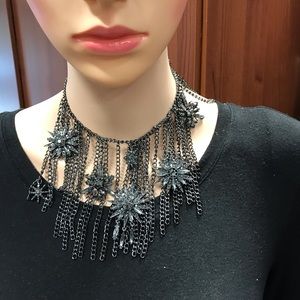 INC Concepts Hematite Tone Crystal Starburst  N45 2 for $15